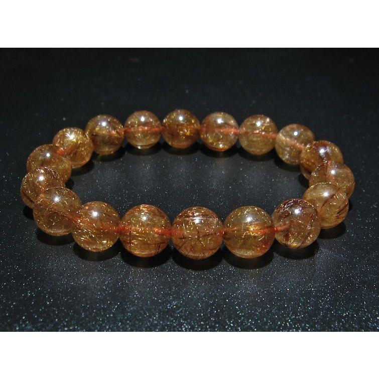 ルチルクォーツ ブレスレット キャッツアイルチル 11mm t15-10358 : 誠