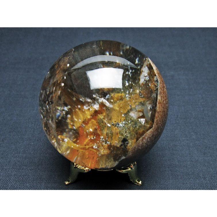 ガーデンクォーツ（庭園水晶） 丸玉 52mm t100-4844 : 誠安天然石専門