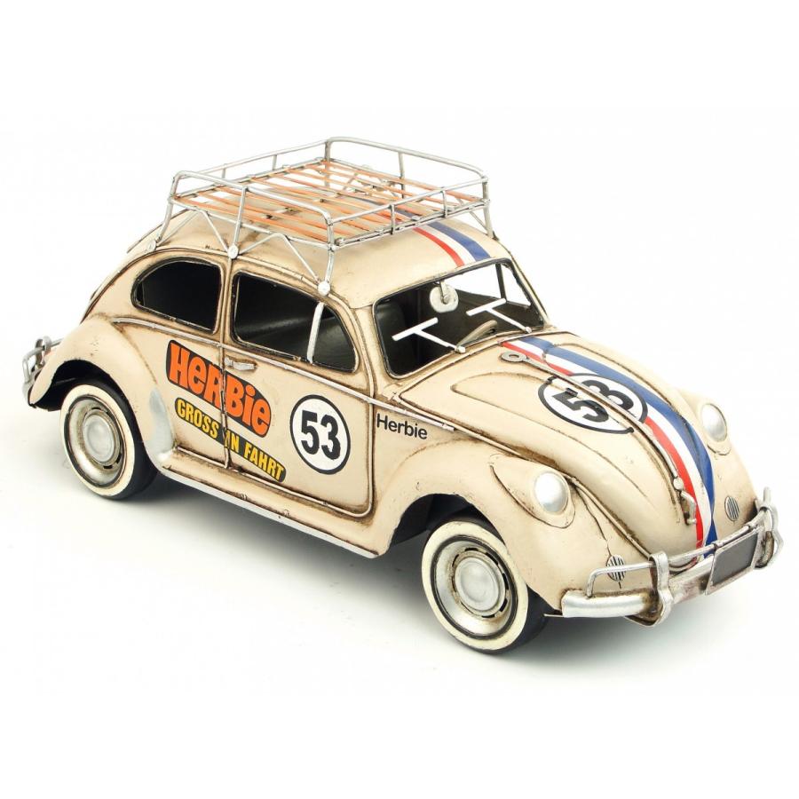 フォルクスワーゲン ビートル Beetle travel car ホワイト ブリキ製