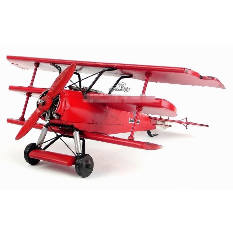 フォッカーDr.I レッドバロン 三葉機 Germany Red Baron ブリキ製 模型