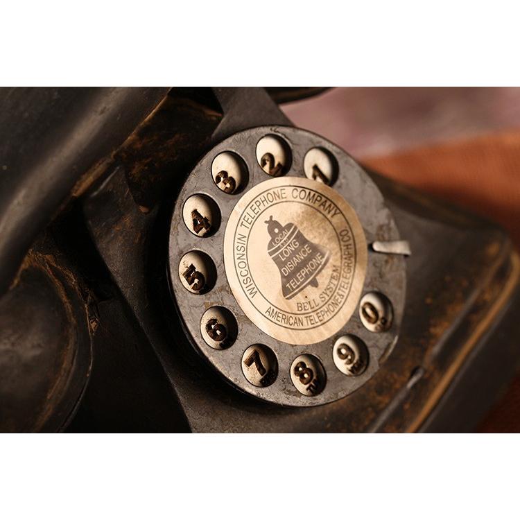 黒電話の置物 オブジェ インテリア 雑貨 置き物 誕生日 プレゼント