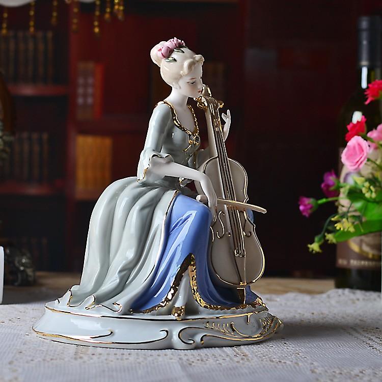 陶器 置物 西洋陶器 北欧磁器 陶器製人形 お姫様 陶器人形 陶器置物