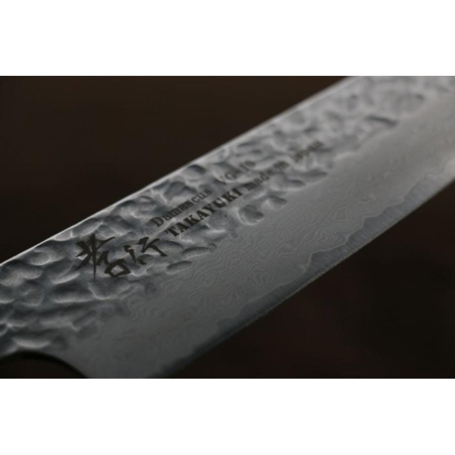 堺 孝行 VG10 33層 ダマスカス 牛刀包丁 180mm マホガニー柄 : 清助