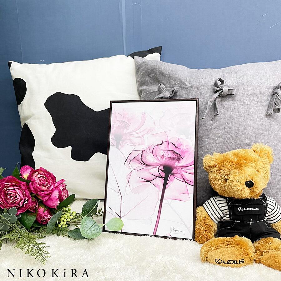 X RAY キャンバスアート ピンクローズ 絵画 インテリア 玄関 絵 アート