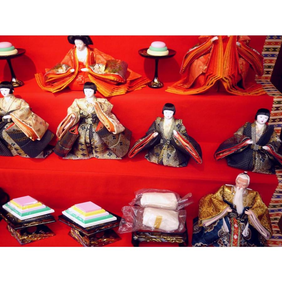 ひな人形☆七段十五人飾り A6−40x7F☆横幅120*奥行160