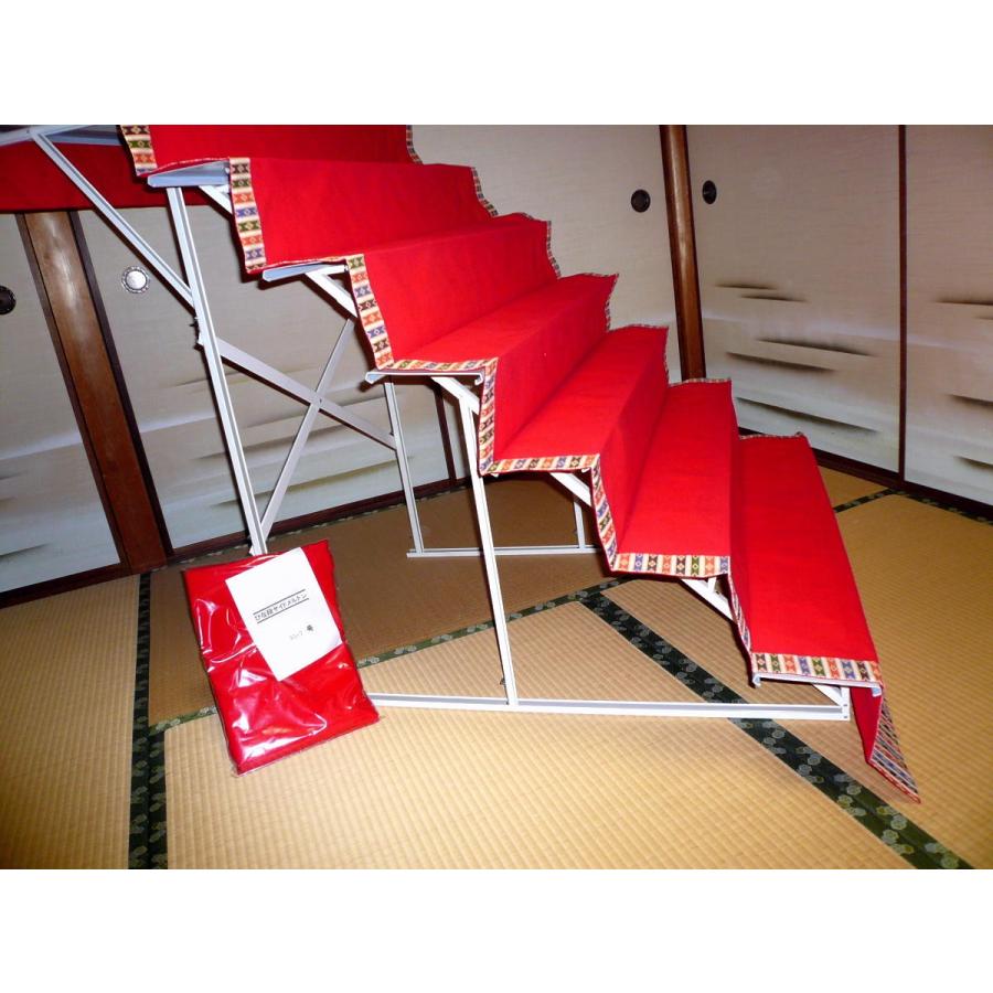 ひなまつり☆雛段単品☆30号7段お雛様飾り用(横幅90cm)三方雲絹