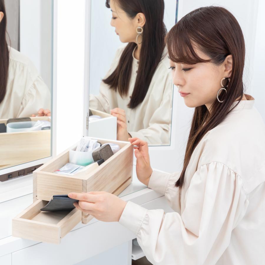 関本家具装芸 プリマ女優ミラー ウォールナット 半三面鏡ハリウッド