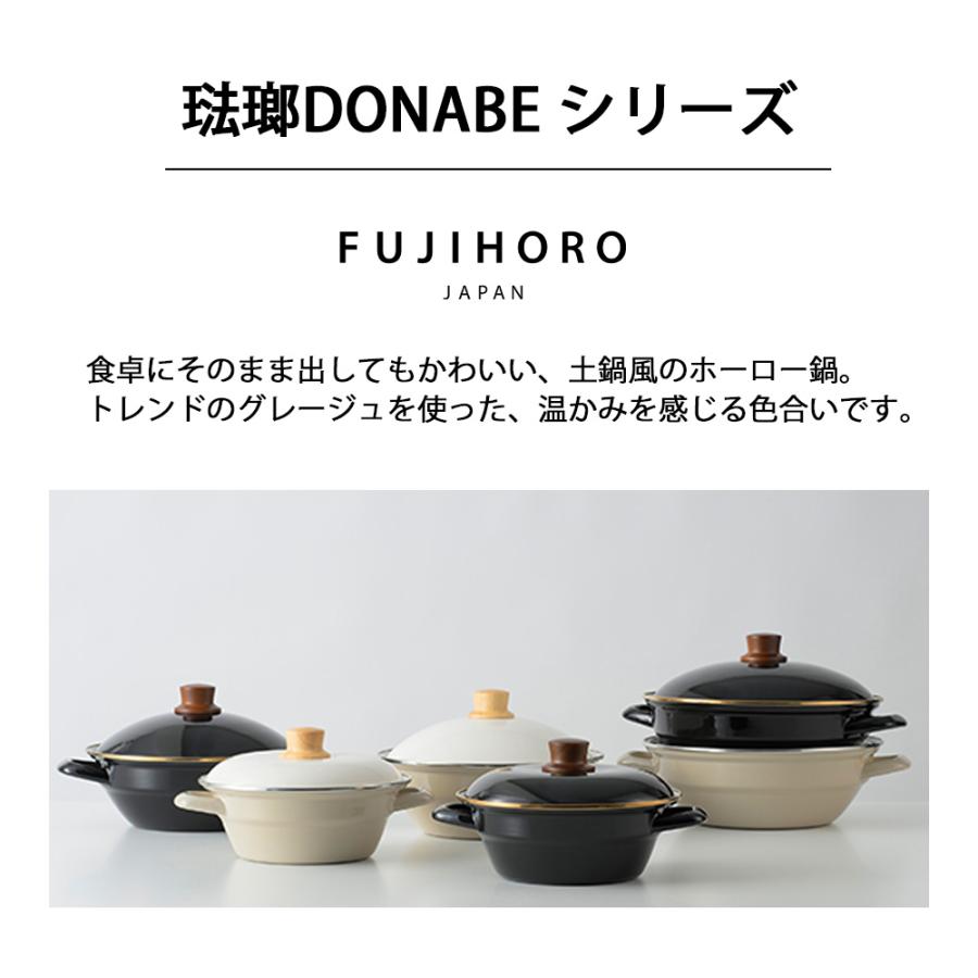 富士ホーロー 土鍋 琺瑯 直火 ガス IH対応 ih 両手鍋 鍋 27cm 4人用 3