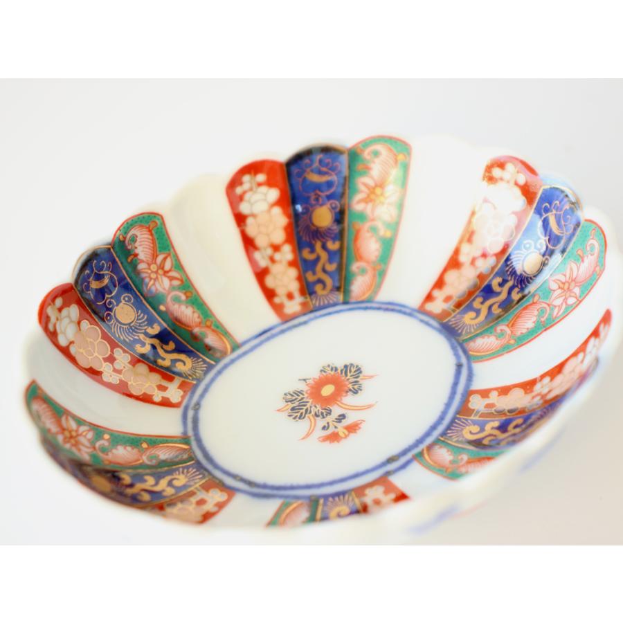 林九郎窯 古伊万里様式 見込菊花紋 楕円小鉢 波佐見焼 : 雑貨のお店