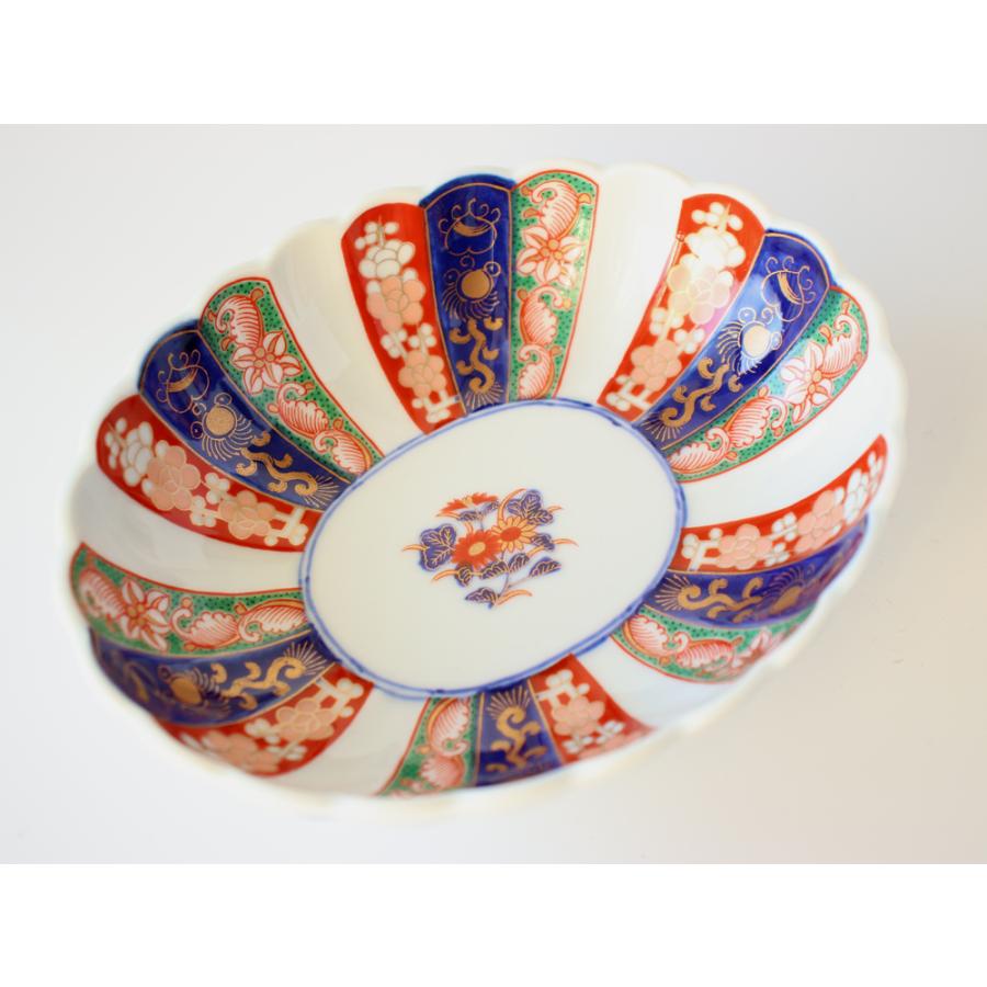 林九郎窯 古伊万里様式 見込菊花紋 楕円小付 波佐見焼 : 雑貨のお店