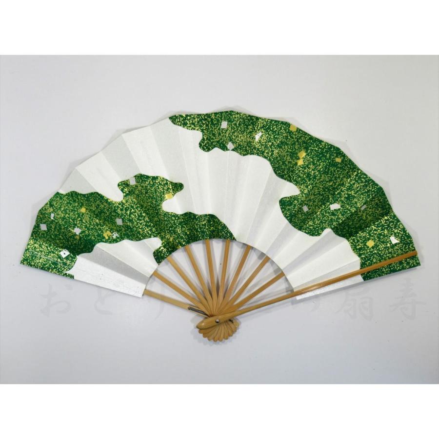 舞扇子 雲 緑茶 白 白竹骨 箱なし : おどり用品の扇寿 Yahoo!店 - 通販