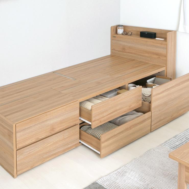 4FUL（フォーフル） セミシングル ベッド フレームのみ 幅80cm