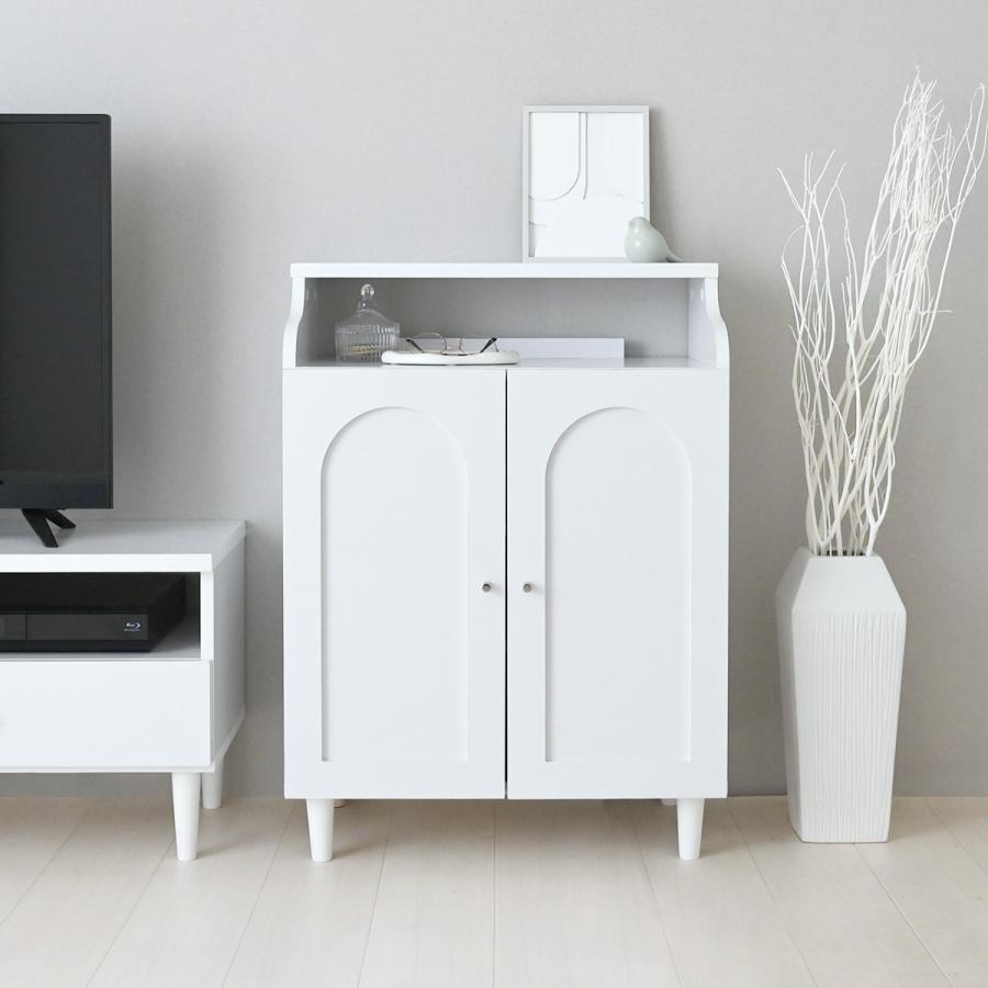 4FUL（フォーフル） キャビネット 北欧 白 おしゃれ 3段 幅60 木製