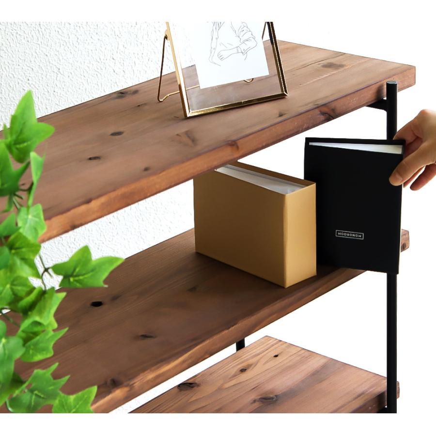 IKplus i-5 アイアンシェルフ 5段棚 アイアン&ウッド 棚 アイアン