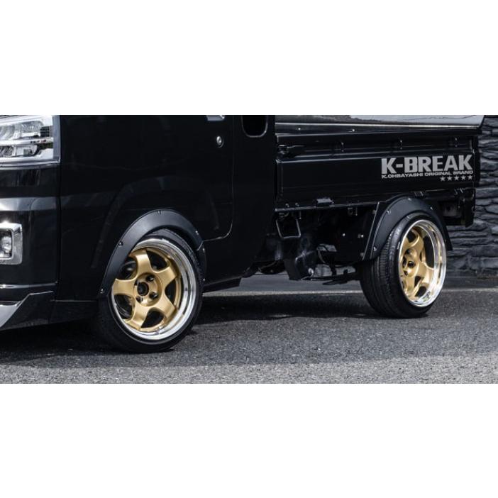 オーバーフェンダーキットF/Rセット未塗装 ハイゼットトラック