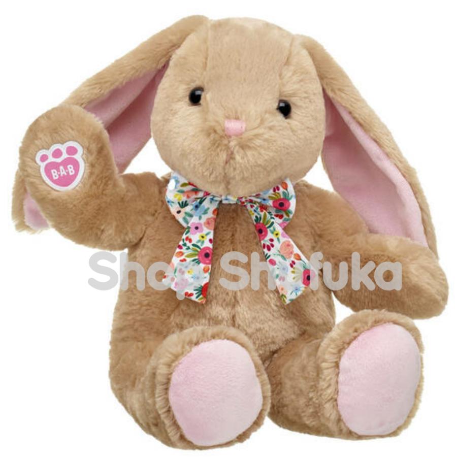 ビルドアベア うさぎ ぬいぐるみ フローラル リボン付き お花柄 ライト