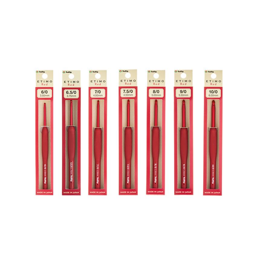 Tulip ETIMO エティモレッド クッショングリップ付きかぎ針 単品 1/0号