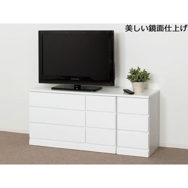 チェスト タンス 3段 引き出し 収納 ホワイト 木製 ロータイプ 完成品