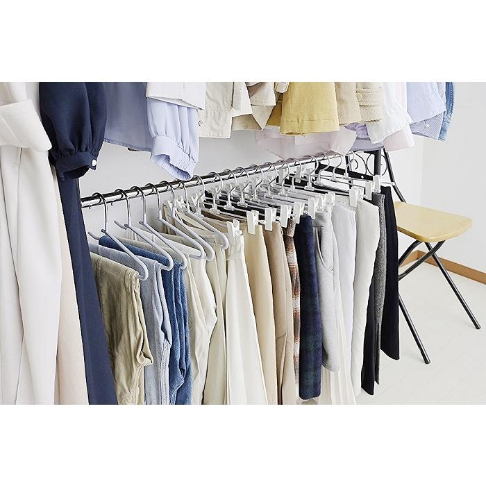 幅111〜200cm】突っ張り ツッパリ クローゼットハンガーラック(奥行