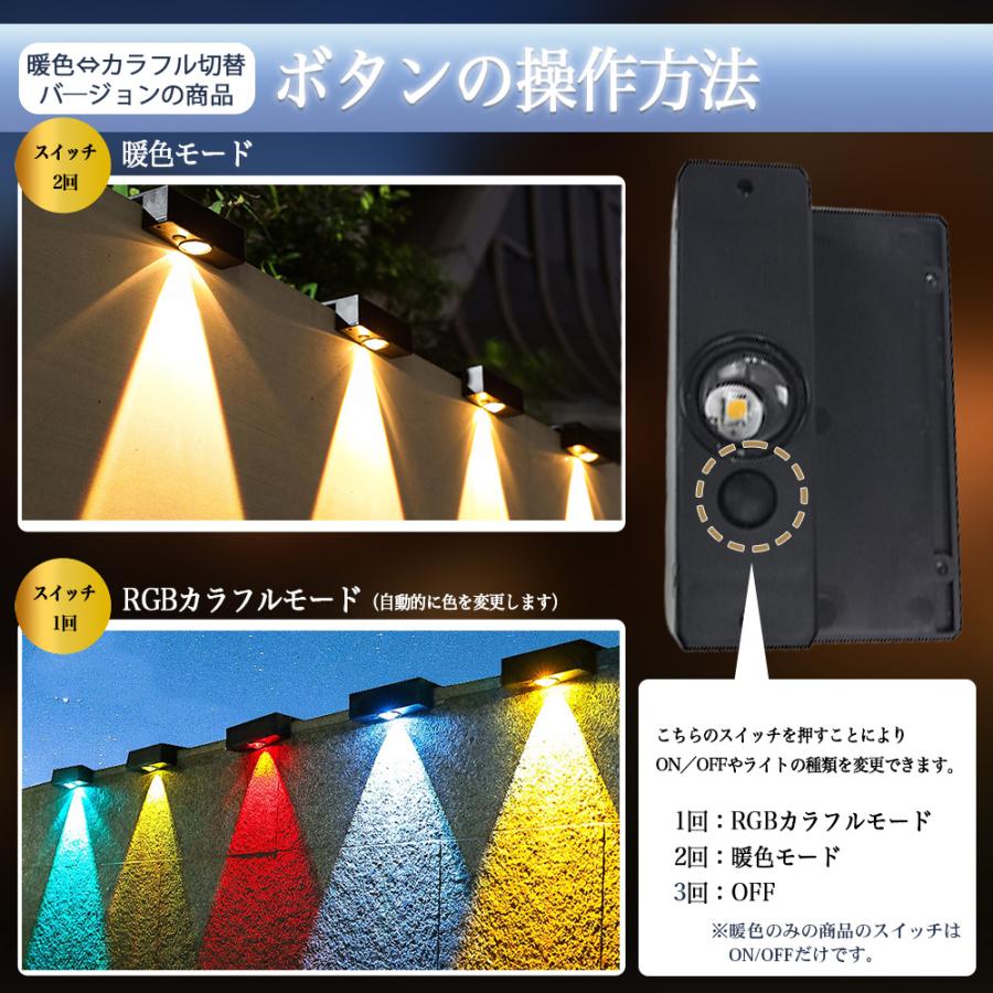 ソーラーライト 2個セット フェンスライト スポットライト 照明