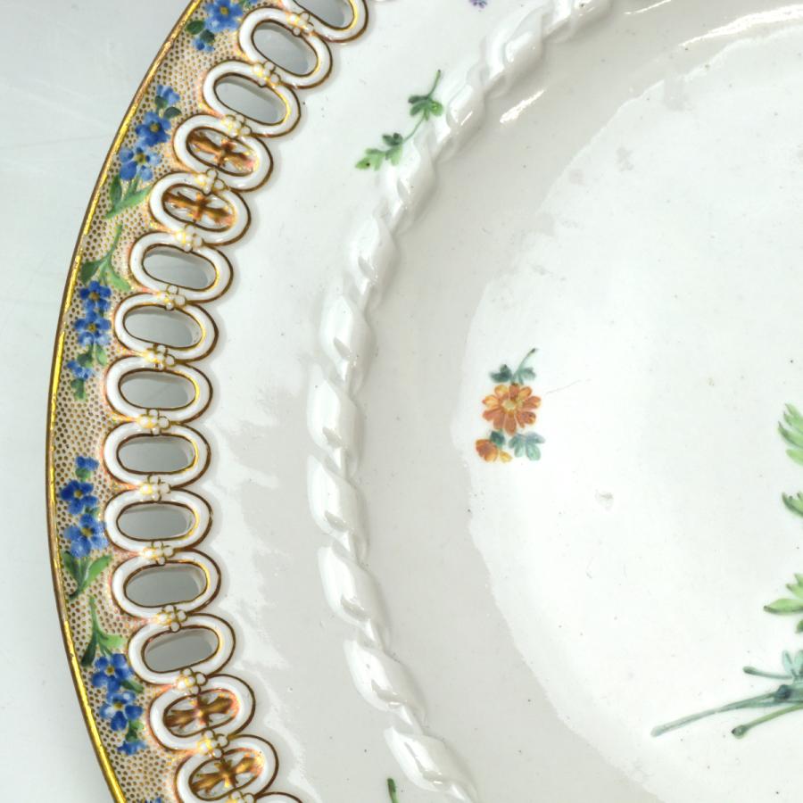 マイセン 【趣楽】 希少 西洋美術 【オールドマイセン】 『花図透かし