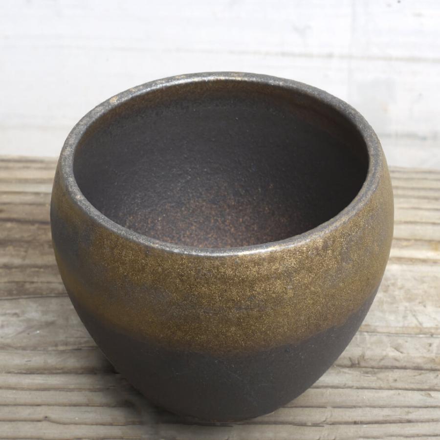 KAMIYAMA TUBO POT【金彩 3号】10cm×10.5cm 3号 かみ山陶器 信楽焼
