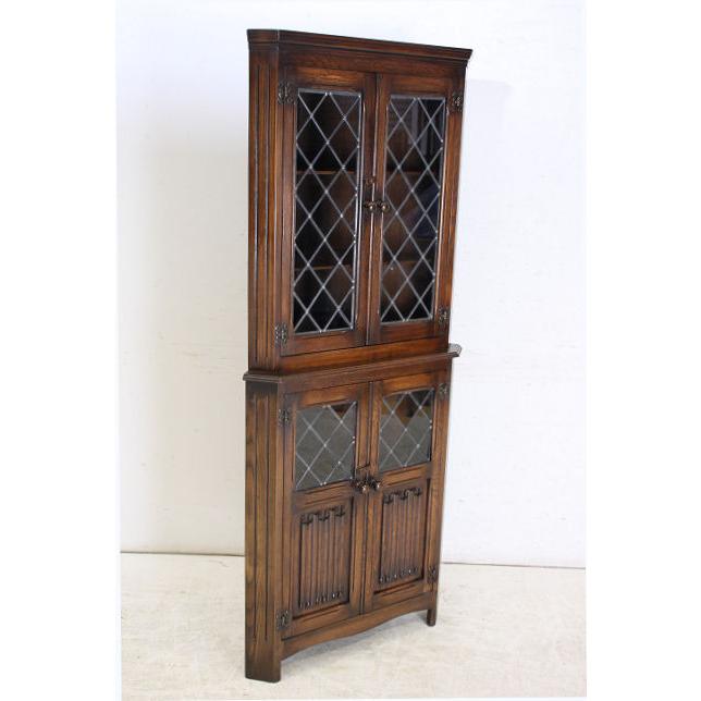 ca-14 1970年代イギリス製ヴィンテージ オーク コーナーキャビネット