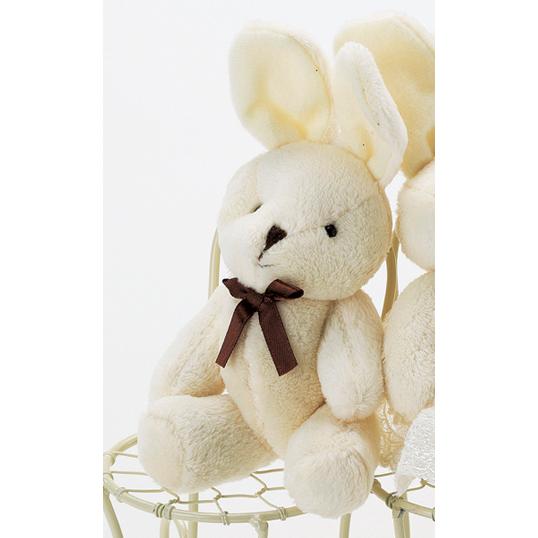 ドレス着用 ミニのウサギ（2体）完成品 ペア 結婚式 ウェルカムドール