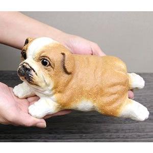 信楽焼 ブルドック仔犬 ひょうきんな陶器イヌ 。犬置物 ブルドッグ