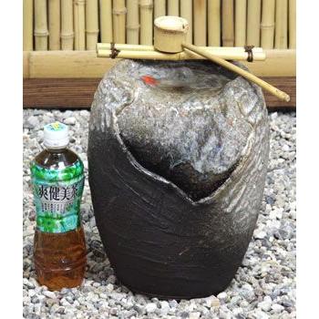 信楽焼 つくばい 水音の電動ツクバイ 循環式 陶器ツクバイ 蹲 水琴窟