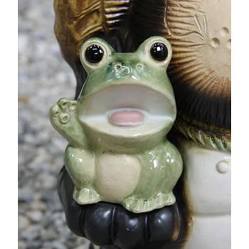 信楽焼 13号満願成就狸 たぬき タヌキ 開運 縁起物 可愛い 蛙 ふくろう