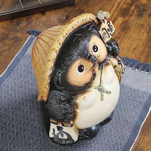 信楽焼 9号開運狸 たぬき タヌキ 狸 開運 縁起物 可愛い 陶器 商売繁盛