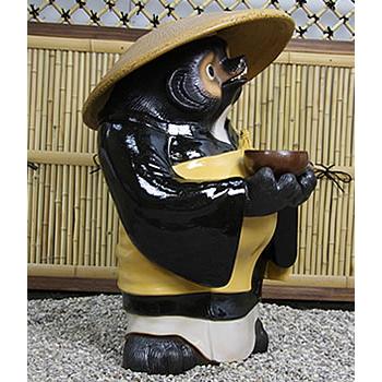 信楽焼 お坊さん狸特大(鉄鉢) 和尚 合掌 たぬき タヌキ 開運 縁起物