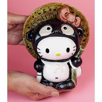 信楽焼 ハローキティ狸(小) たぬき タヌキ 開運 縁起物 可愛い 陶器