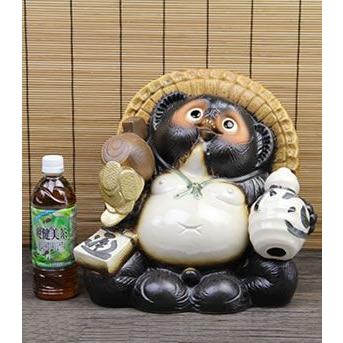 信楽焼 10号こづち持ち狸 たぬき タヌキ 狸 開運 縁起物 可愛い 金運