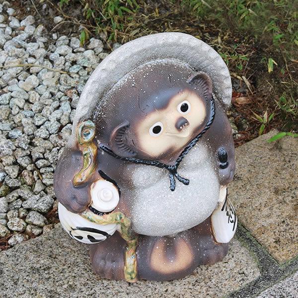 信楽焼 20号古信楽福狸 たぬき タヌキ 開運 縁起物 可愛い 陶器 商売