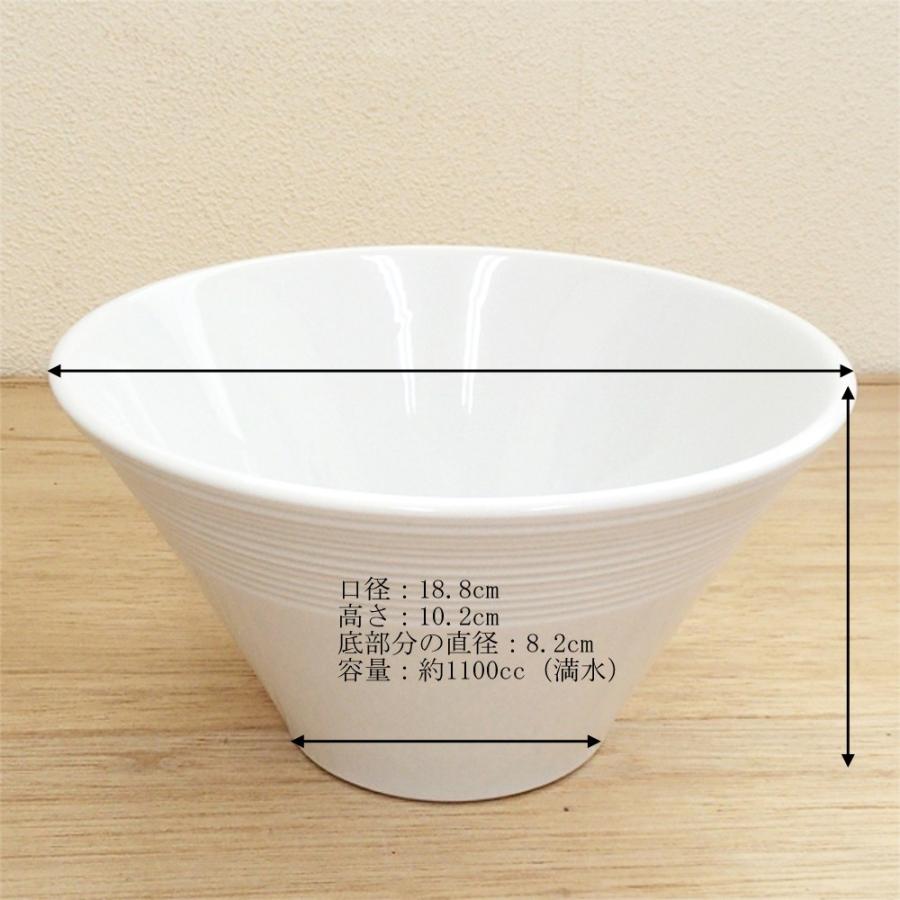 丼 ラーメン鉢 ラーメン丼 白 19cm 深ボウル ルミナ おしゃれ 食器