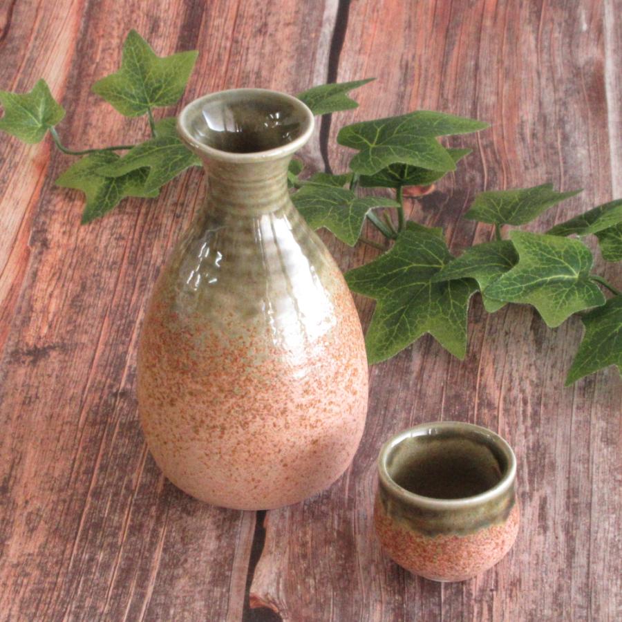 徳利とぐい呑みのセット 伊賀織部 陶器 日本酒 おしゃれ 酒器 業務用
