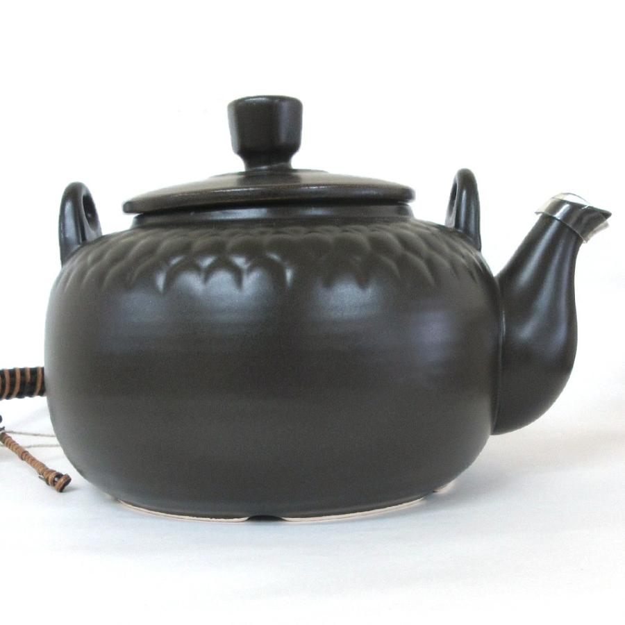 土瓶 直火用耐熱 10号 だるま型 2200cc おしゃれ 業務用 萬古焼