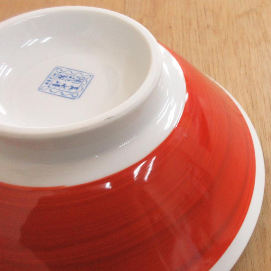 ラーメン鉢 ラーメン丼 切立6.8丼 20.5cm 三つ龍 赤巻 おしゃれ 中華