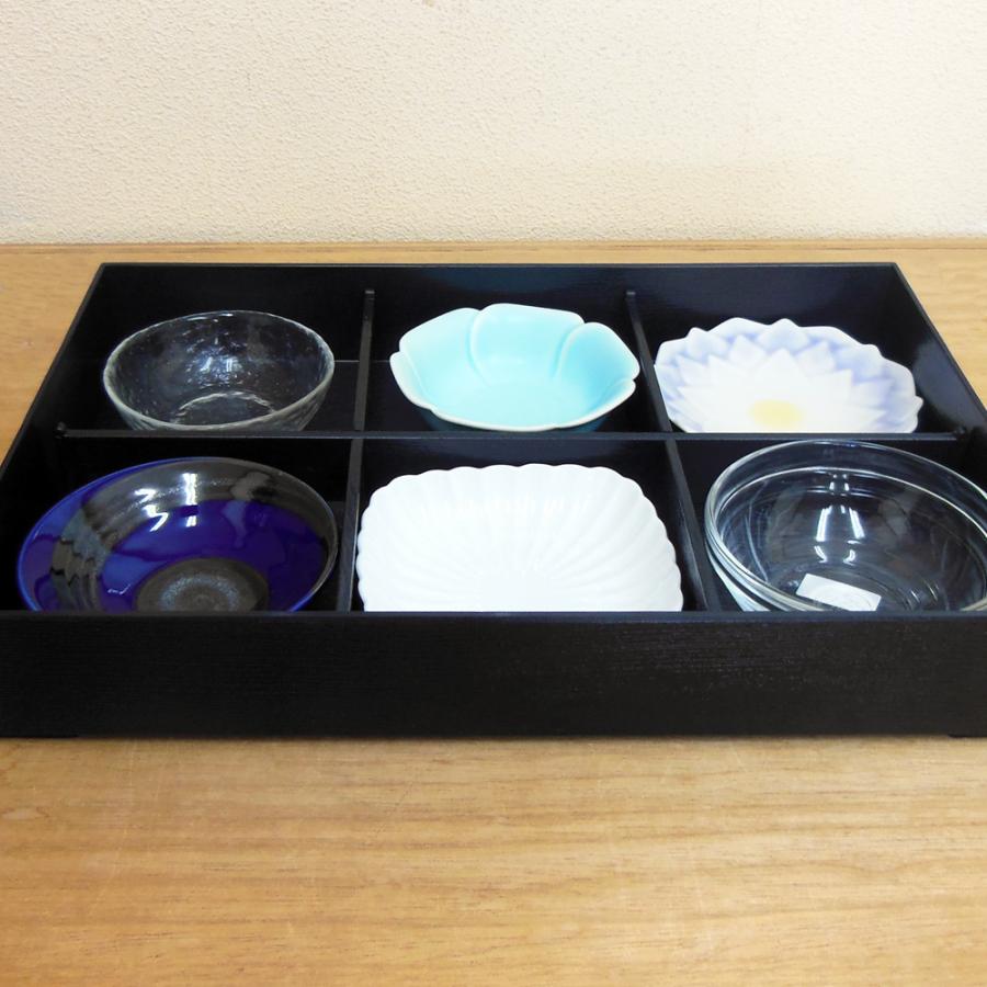 松花堂弁当箱 風 6つ仕切り箱 小鉢6個セット おしゃれ 業務用 和食器