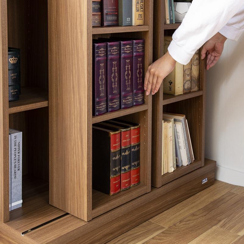 本棚 おしゃれ 大容量 収納 棚 ラック スライド コミックラック