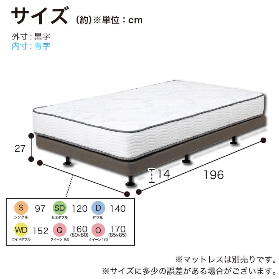 SIMMONS（シモンズ） セミダブルベッドフレーム ボックススプリング