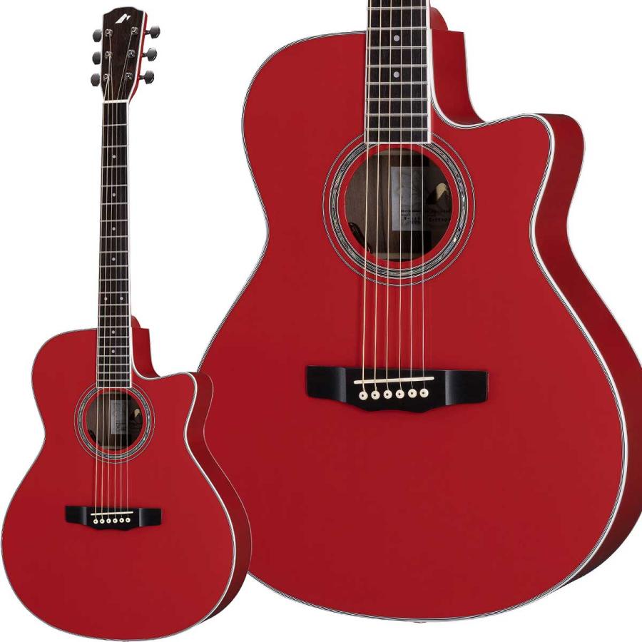 Morris モーリス R-14G RED (レッド) エレアコギター トップ単板