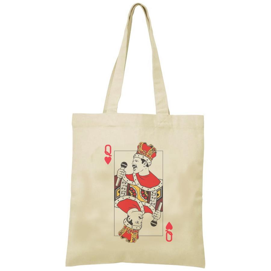 QUEEN トートバッグ キャンバス 12oz 綿100％ ナチュラル色 音楽