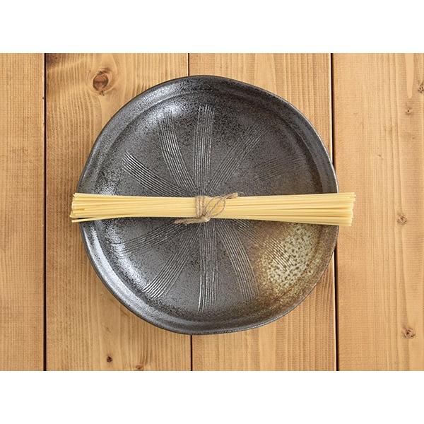 爆買和食器 大皿 25cm 黒備前 片口櫛目皿 お皿 備前風 和風 食器