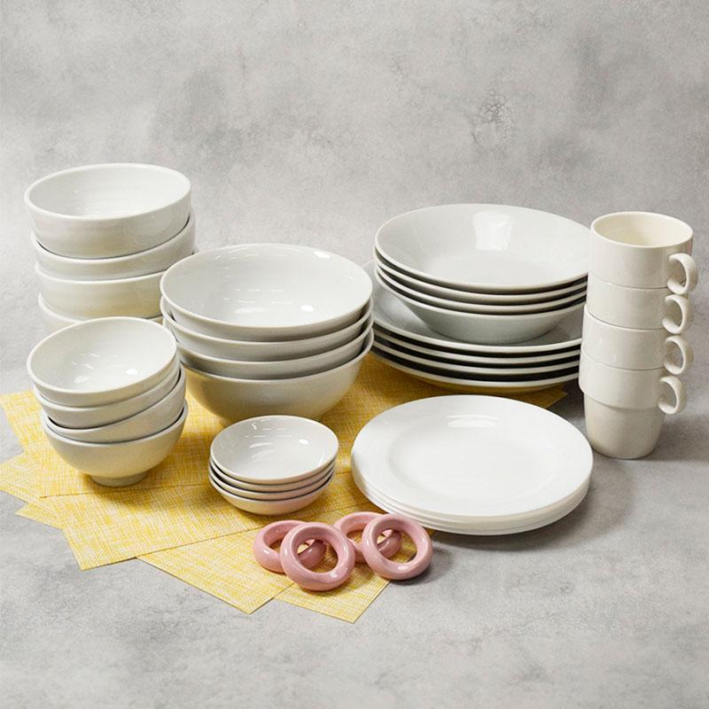 送料無料 食器セット 白い食器の福袋 豪華40点セット （アウトレット