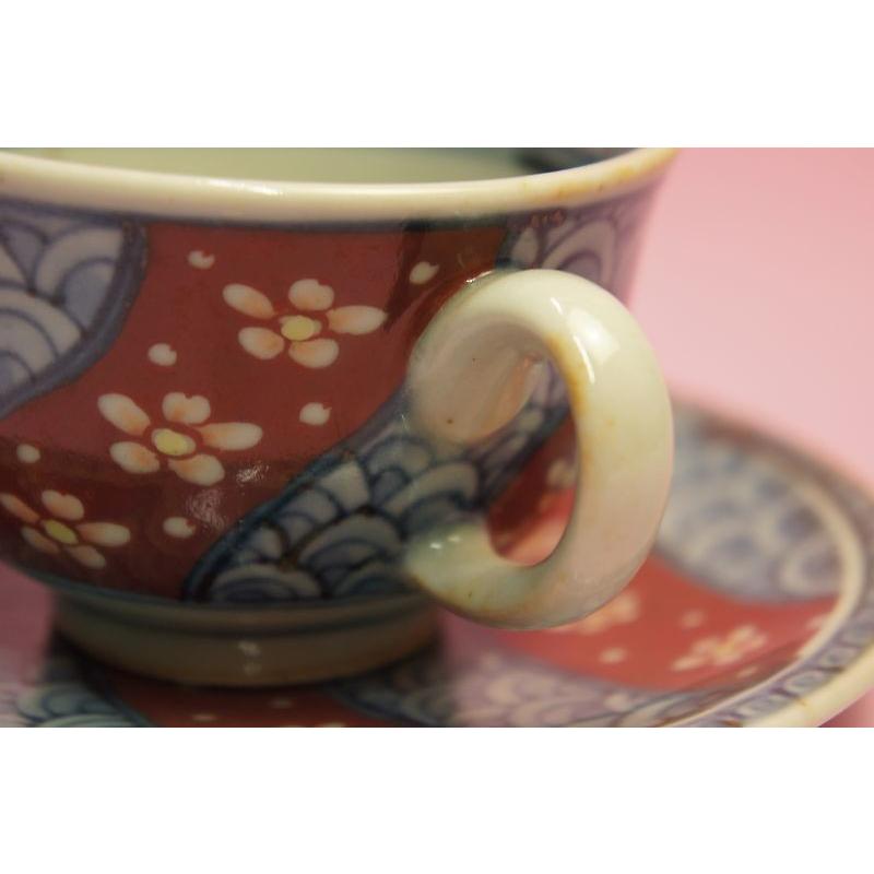 六代 佐藤走波 染錦捻祥瑞花文 コーヒー碗皿 : 食器のみつはた - 通販