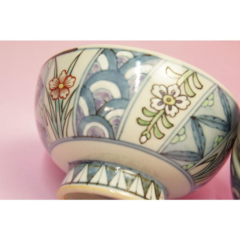 六代 佐藤走波 染錦草花文山水 高杯小鉢揃 : 食器のみつはた - 通販