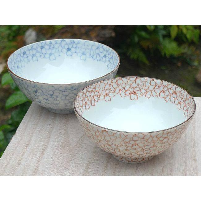 京焼 清水焼 染赤桜詰夫婦茶碗 紫峰 : 松韻堂 Yahoo!店 - 通販 - Yahoo